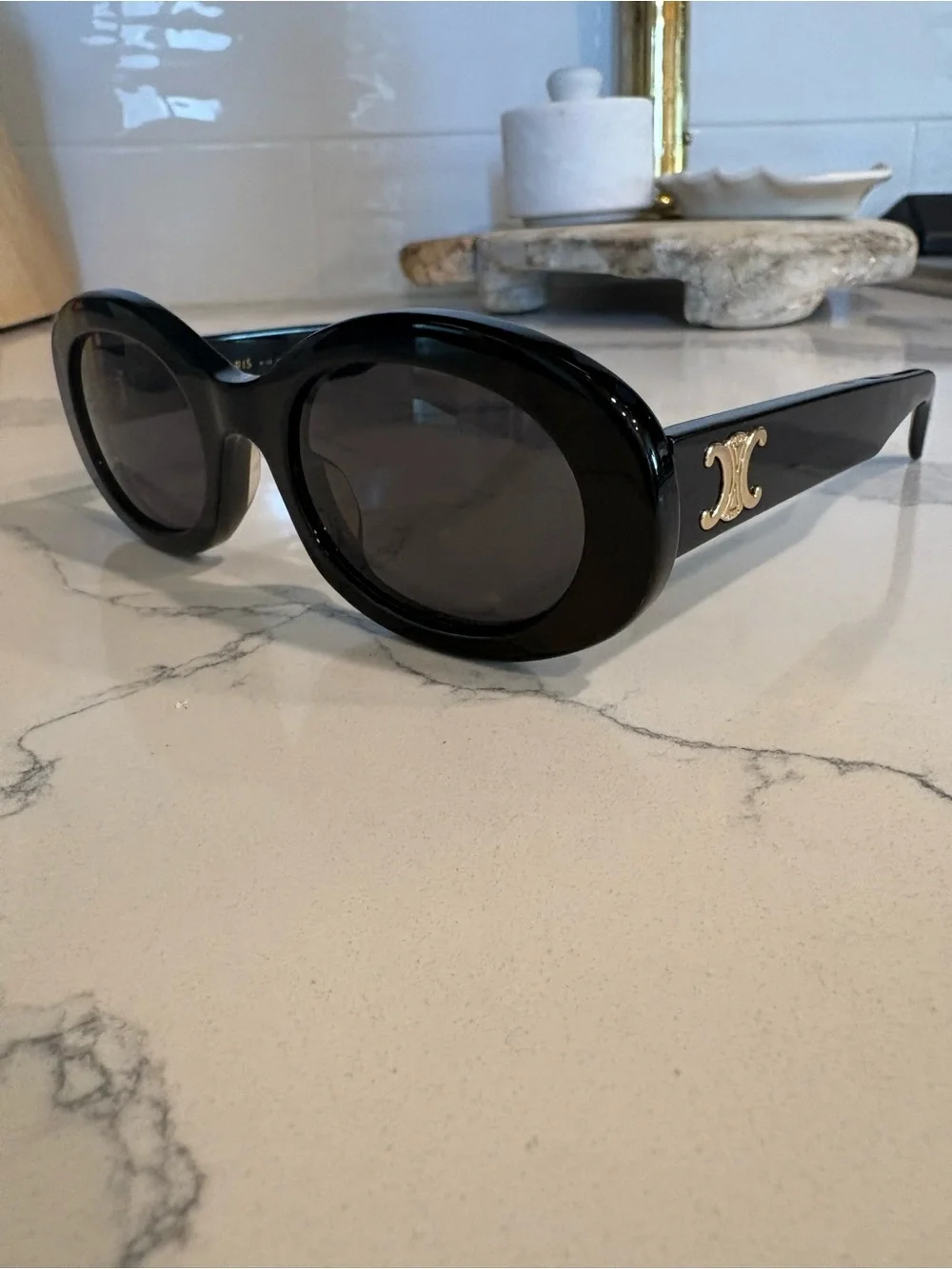 Celine black TRIOMPHE 01 SUNGLASSES